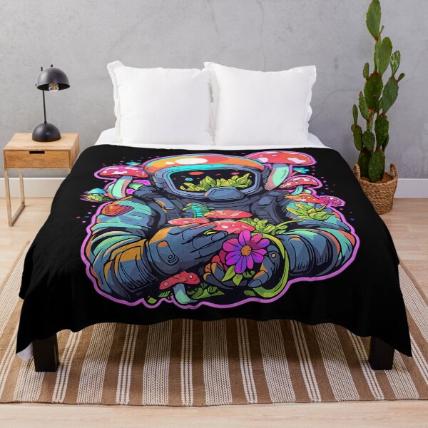 Item preview, Retro Trippy Astronaut Mushroom Art Edm Festival designed and sold by JessicaMarque.