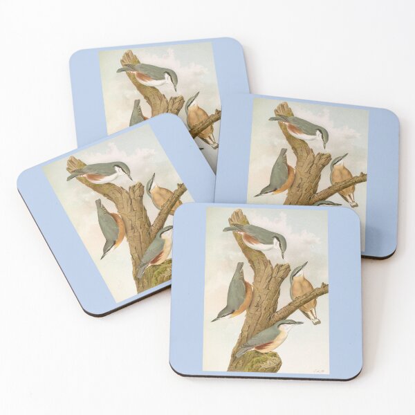 Item preview, Bird Print: Nuthatches by Johann Friedrich Naumann designed and sold by Tridentulus.