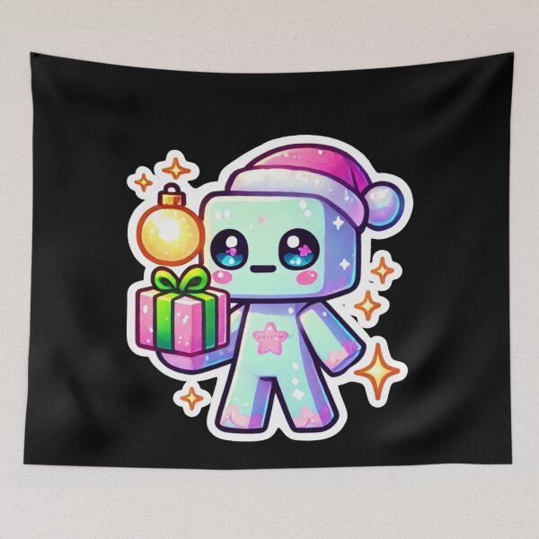 Item preview, Cute Kawaii Christmas Chibi Present and Ornament Holiday designed and sold by JeanSeth.