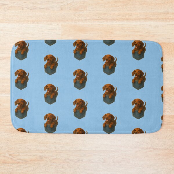 Item preview, Pocket-Sized Dachshund Puppy | Painterly Dog in Denim Pocket designed and sold by TroyTheTerrific.