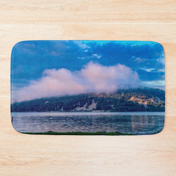 Item preview, Pastel Mist Over Devil’s Lake – Moody Foggy Landscape Photography Print designed and sold by aadventures.