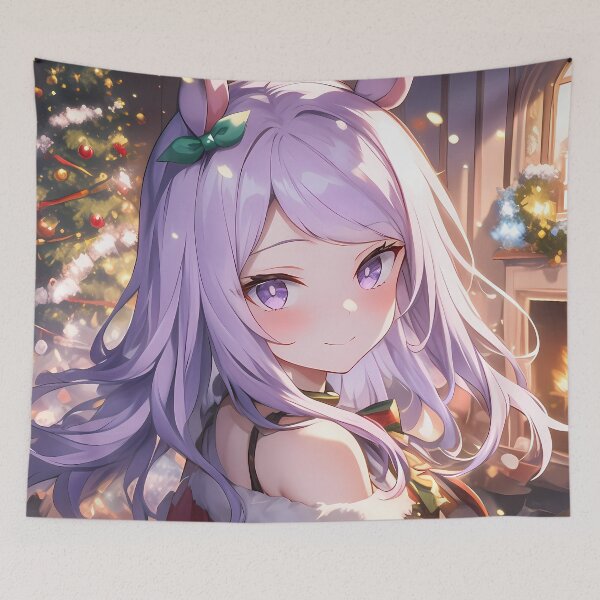Item preview, Uma Mejiro McQueen elegant winter christmas glow festive warmth uma musume charm designed and sold by HumbertoValveno.