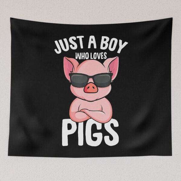Item preview, Just A Boy Who Loves Pigs designed and sold by CeciliaMay1.
