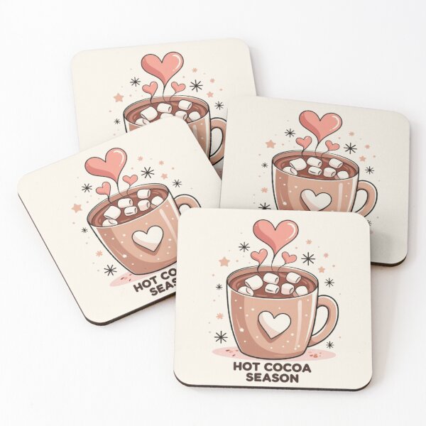 Item preview, Hot Cocoa Season Cute Mug with Hearts – Cozy Winter Drink Art designed and sold by Lazy Planet.