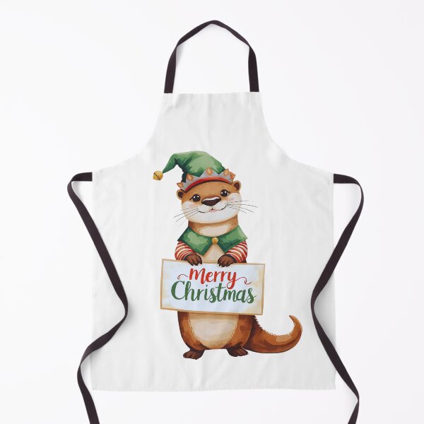 Item preview, Playful Otter Elf – Festive Christmas Costume Art designed and sold by Otterly Cute.
