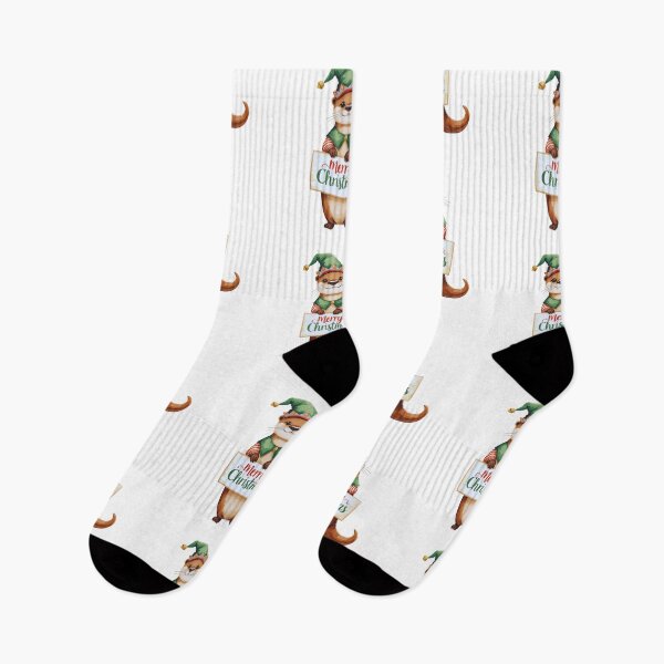 Item preview, Playful Otter Elf – Festive Christmas Costume Art designed and sold by Otterly Cute.