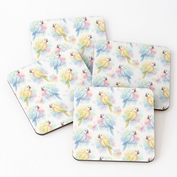 Item preview, Cute Kawaii Parrots Pattern - Adorable Colorful Bird Design designed and sold by Victoria Riabov.