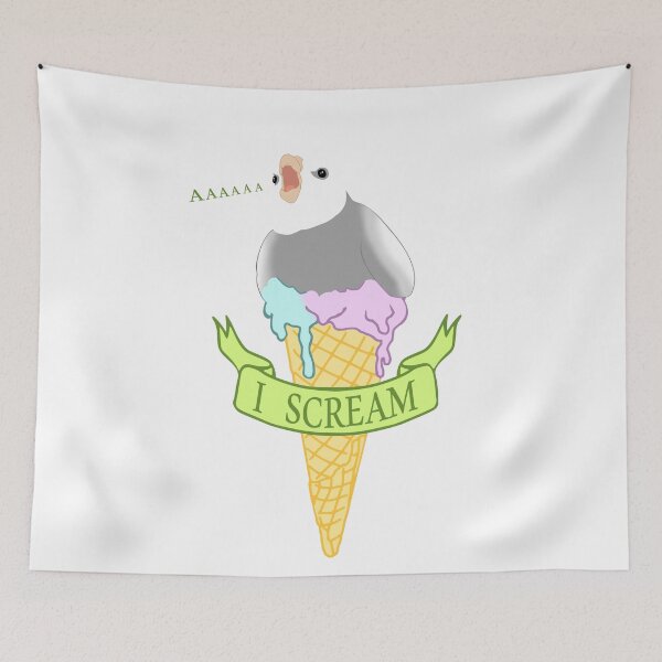 Item preview, ice cream - I scream - white cockatiel designed and sold by FandomizedRose.
