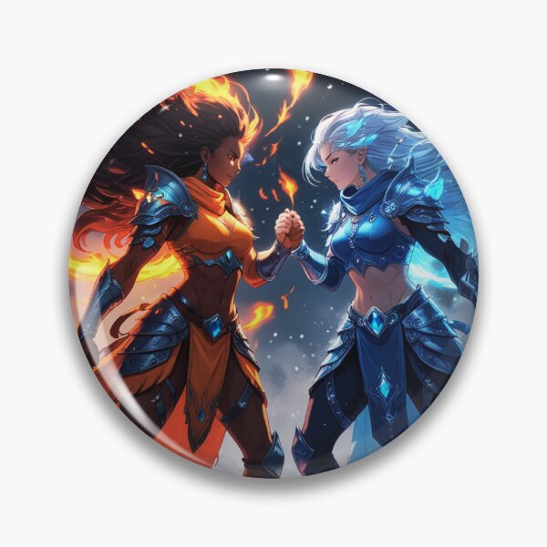 Item preview, Fire & Ice Anime Warrior Queens designed and sold by Dannygirl999.