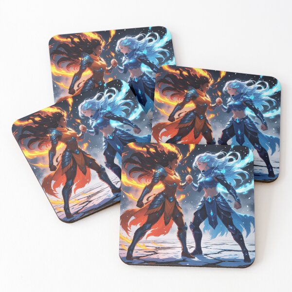 Item preview, Fire & Ice Anime Warrior Queens designed and sold by Dannygirl999.