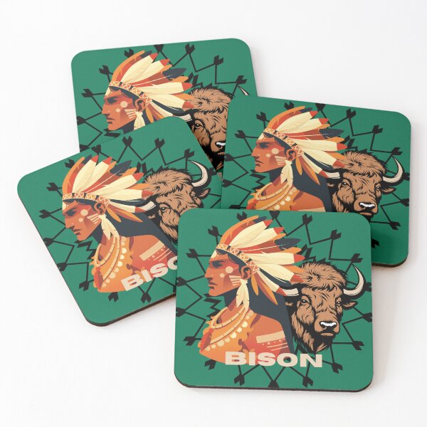 Item preview, Bohemian art inspired by Native American culture - Bison designed and sold by Unefleuralafois.