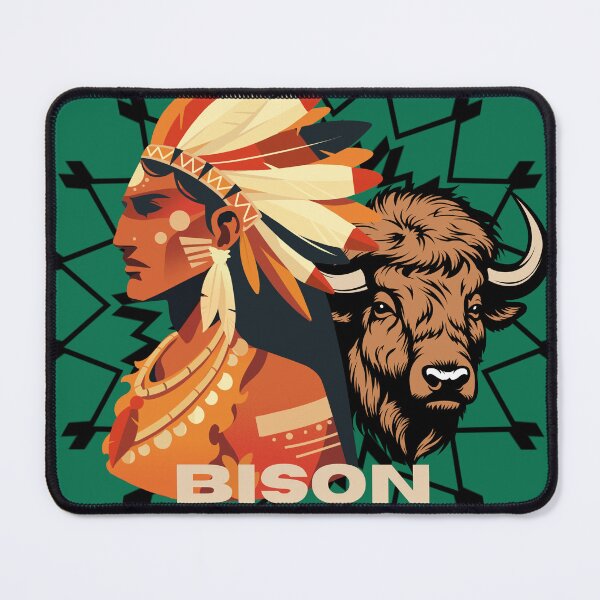 Item preview, Bohemian art inspired by Native American culture - Bison designed and sold by Unefleuralafois.