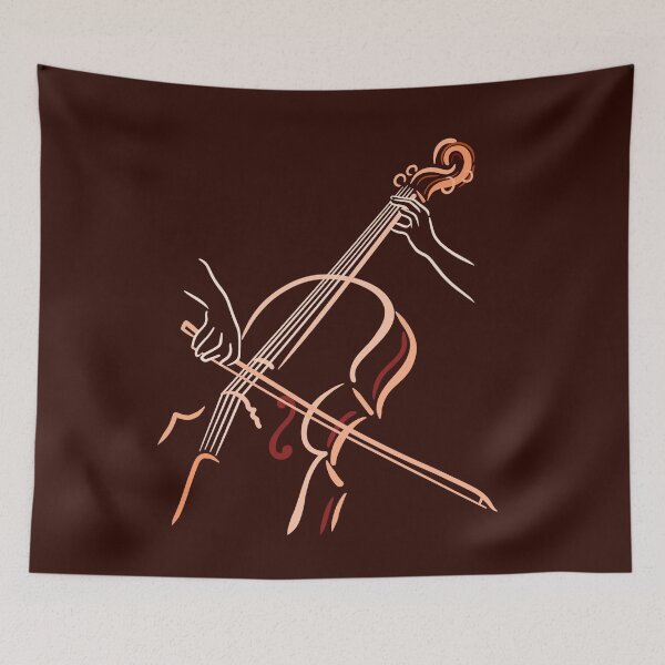 Item preview, Minimal Cello Line Art : Cellist  designed and sold by Kate Hyunsu Cho.