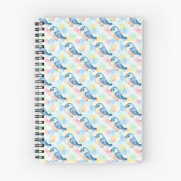 Item preview, Cute Kawaii Blue Birds Pattern - Adorable Cartoon Bird Design designed and sold by Victoria Riabov.