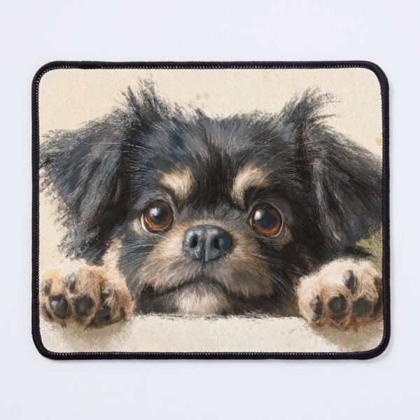 Item preview, Tibetan Spaniel Peeking over Wall 01 designed and sold by Elisabeth Lucas.