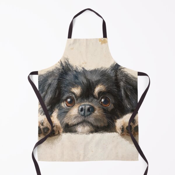 Item preview, Tibetan Spaniel Peeking over Wall 01 designed and sold by Elisabeth Lucas.