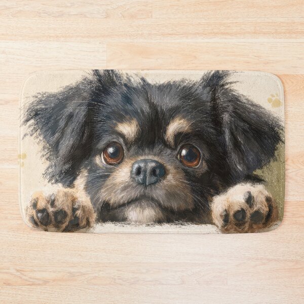 Item preview, Tibetan Spaniel Peeking over Wall 01 designed and sold by Elisabeth Lucas.