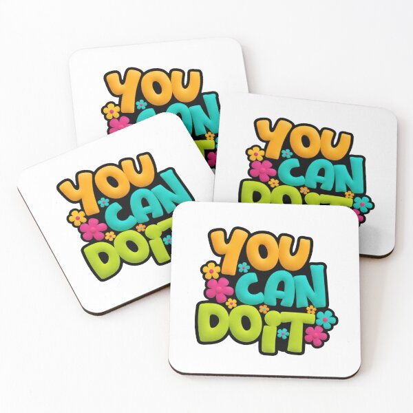 Item preview, You Can Do It – Colorful Retro Positive Quote designed and sold by LamiaTees.
