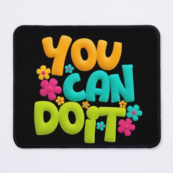 Item preview, You Can Do It – Colorful Retro Positive Quote designed and sold by LamiaTees.