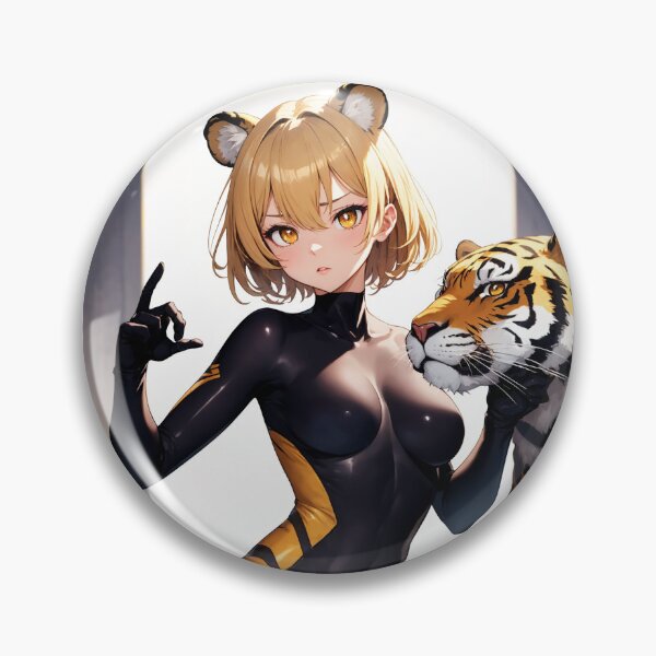 Artikelvorschau, Tiger Girl Body mit orangefarbenen Streifen von Kemonomimi entworfen und verkauft von iloveanimechibi.