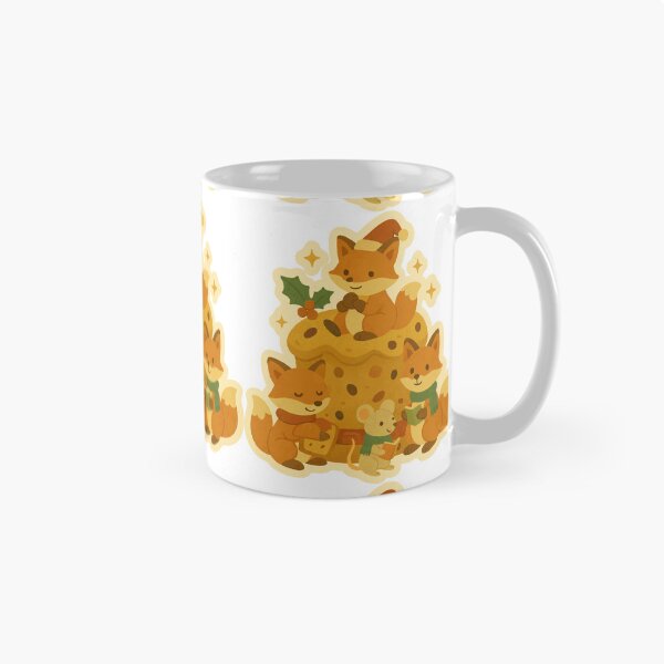 Item preview, Italian Christmas Panettone with Fox Trio – Cozy Holiday Art designed and sold by Tiny Joy World.