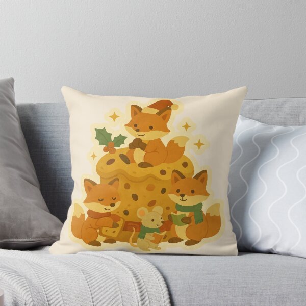 Item preview, Italian Christmas Panettone with Fox Trio – Cozy Holiday Art designed and sold by Tiny Joy World.