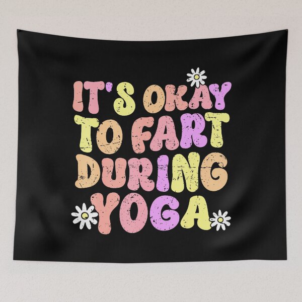 Item preview, Funny Retro Yoga Meditation It's Okay To Fart During Yoga designed and sold by FernLela.
