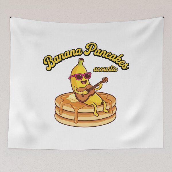 Item preview, Banana Pancakes Acoustic Cute Cartoon Mascot for Music Lover designed and sold by chattsuede.
