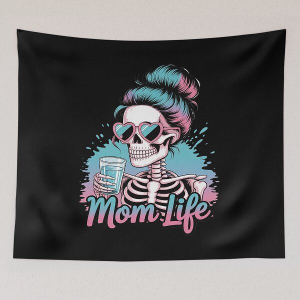 Item preview, Mom Life Coffee Drinking Skeleton Mother's Day Halloween designed and sold by FndPardaL.
