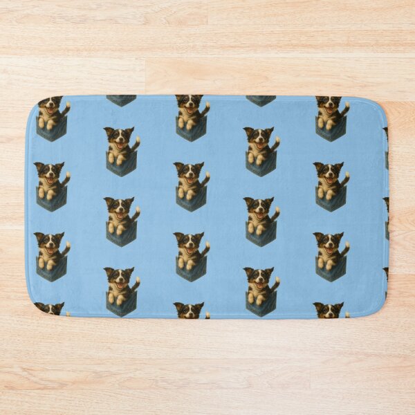Item preview, Pocket-Sized Border Collie Puppy | Painterly Dog in Denim Pocket designed and sold by TroyTheTerrific.