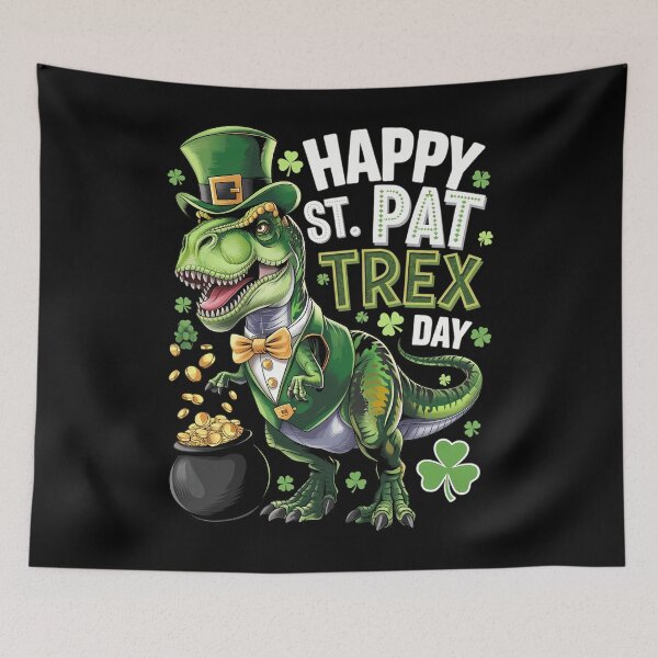 Item preview, Dinosaur St Patricks Day Happy St Pat Trex T rex Boys designed and sold by AsteriskDatBArt.