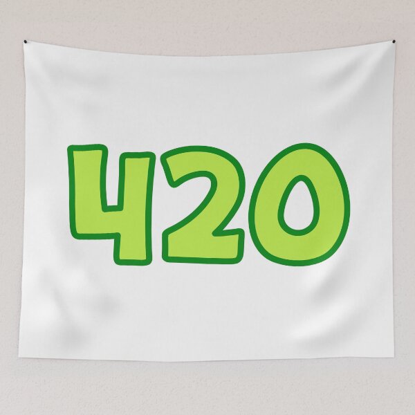 Item preview, 420, Green Outline designed and sold by Memes N Lore .