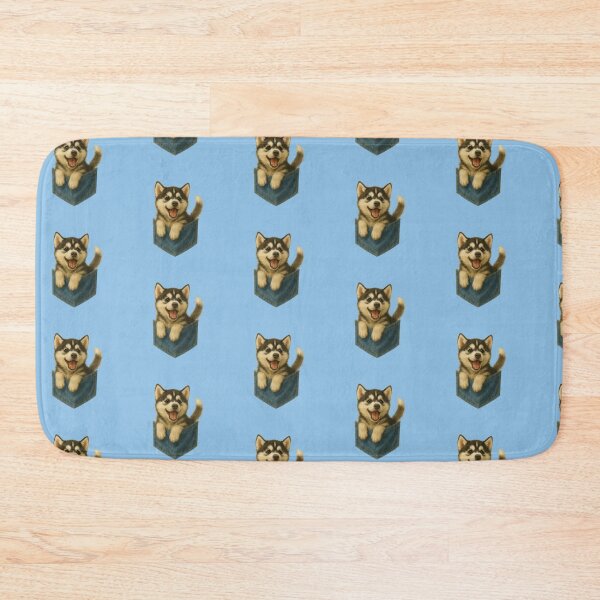 Item preview, Pocket-Sized Husky Puppy | Painterly Dog in Denim Pocket designed and sold by TroyTheTerrific.