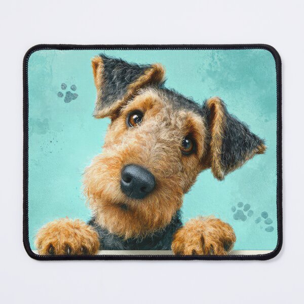 Item preview, Welsh Terrier Peeking over Wall 01 designed and sold by Elisabeth Lucas.