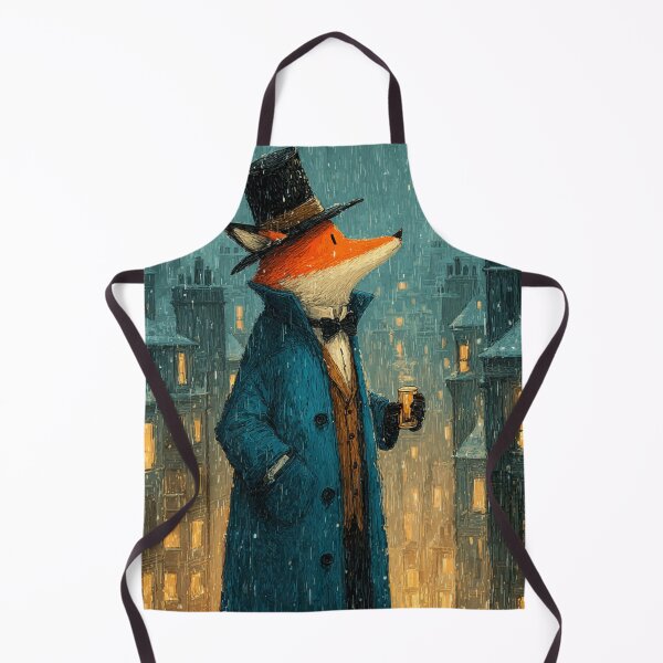 Item preview, Gentleman Fox on a Snowy Victorian Night designed and sold by ChinzorigBAY.