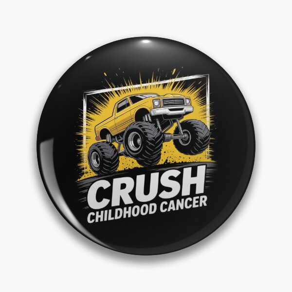 Item preview, Monster Truck Crush Childhood Cancer Awareness designed and sold by FndPardaL.
