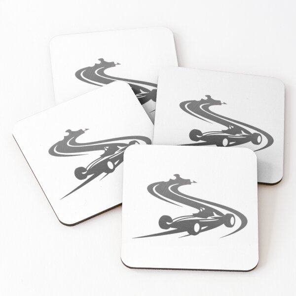 Item preview, Two race cars speeding through a sharp curve on a racetrack_12 designed and sold by Aariq.