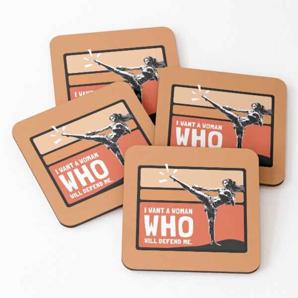 Item preview, I Want A Woman Who Will Defend Me Funny Kickboxer designed and sold by KiwiRider.