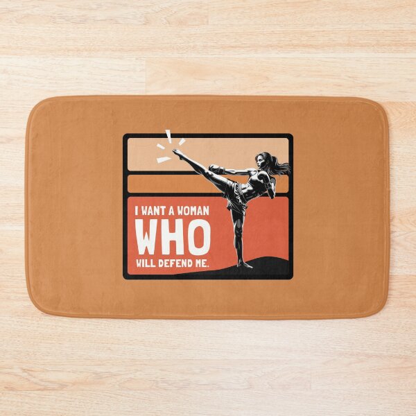 Item preview, I Want A Woman Who Will Defend Me Funny Kickboxer designed and sold by KiwiRider.