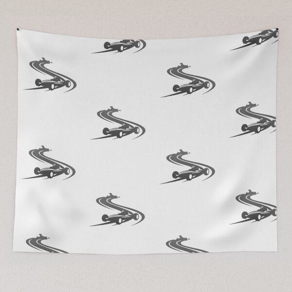 Item preview, Two race cars speeding through a sharp curve on a racetrack_12_side view designed and sold by Aariq.