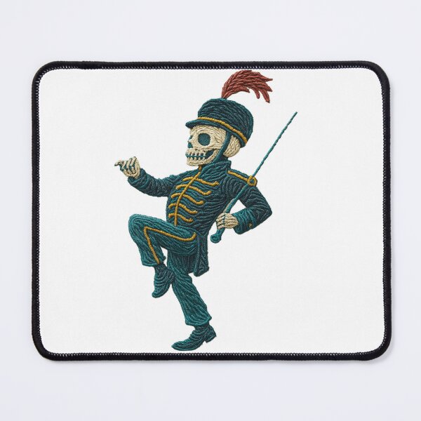 Item preview, Embroidered Gothic Parade Skeleton – Marching Soldier Sticker designed and sold by Gurjeetpixelart.