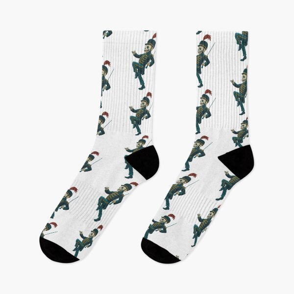 Item preview, Embroidered Gothic Parade Skeleton – Marching Soldier Sticker designed and sold by Gurjeetpixelart.