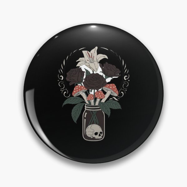 Item preview, Moonlit Bouquet Gothic Roses Toadstools Skull designed and sold by FndPardaL.