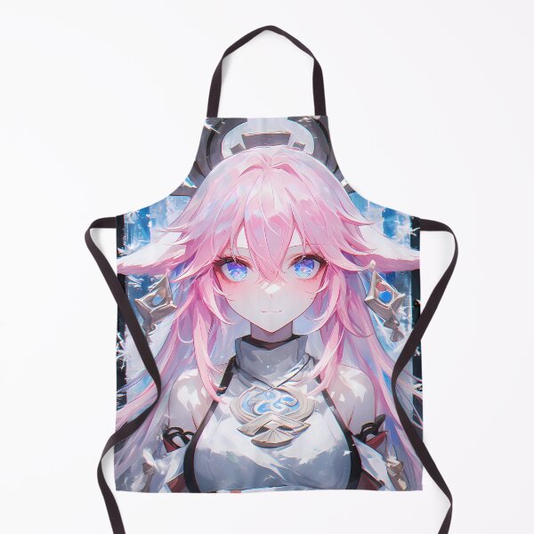 Item preview, Yae Miko Genshin Impact Game Girl Mystic Shrine Ice Blue Radiance Fox Spirit designed and sold by HumbertoValveno.