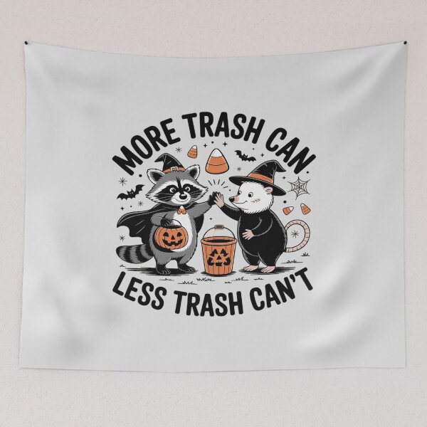 Item preview, More Trash Can Less Trash Can't Raccoon and Possum Halloween designed and sold by FndPardaL.
