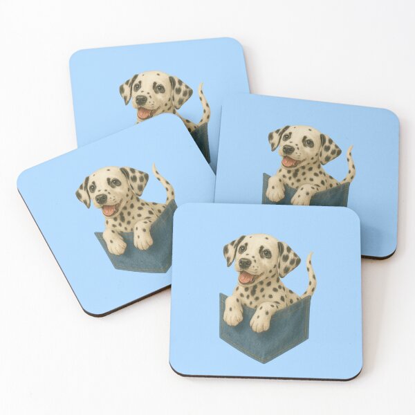 Item preview, Pocket-Sized Dalmatian Puppy | Painterly Dog in Denim Pocket designed and sold by TroyTheTerrific.