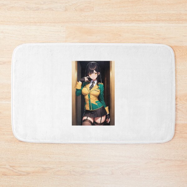 Item preview, Authority Uniform Anime Girl | Green & Yellow Military Style Officer | Black Stockings Waifu Art designed and sold by iloveanimechibi.