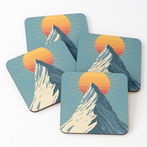 Item preview, Retro Mountain Sunburst | Vintage Adventure Art Print designed and sold by SimplyJasper.