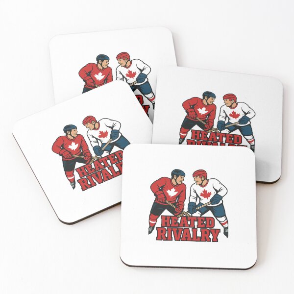 Item preview, Fiery Rivalry Hockey Canada – Vintage Illustration Canadian Athletes Intensity and Passion – National Sport Design designed and sold by mocci10.