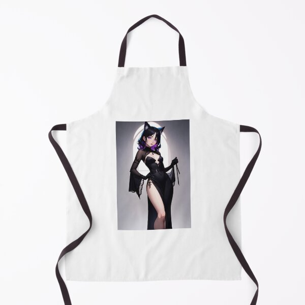 Item preview, Elegant Gothic Cat Girl Waifu | Black Victorian Dress Nekomimi | Purple Hair Anime Fashion designed and sold by iloveanimechibi.